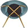 WOLTU Chaises de Salle à Manger Lot de 4 rembourrées en Velours,Chaise de Salle de séjour Turquoise BH230ts-4