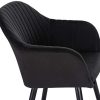 41iRNLALtqL._AC_.jpg WOLTU Lot de 4 Chaises de Salle à Manger Chaise de Loisirs en Velours et Bois Massif,Chaises de réception Noir BH259sz-4