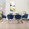 41jnXAH6RRL._AC_.jpg vidaXL 6x Chaises de Salle à Manger Chaises à Dîner Chaises de Repas Chaises de Cuisine Siège de Salon Chaises de Salon Maison Bleu Tissu