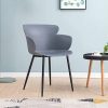 41kVUzk6ZL._AC_.jpg IDIMEX Lot de 4 chaises Catch pour Salle à Manger ou Cuisine au Design Retro avec Larges accoudoirs, Coque en Plastique Gris et 4 Pieds en métal laqué Noir