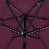 41mPY8P-DoS._AC_.jpg vidaXL Parasol à 3 Niveaux avec Mât en Aluminium Abri Solaire Parasol de Jardin Parasol de Plage Patio Terrasse Extérieur Arrière-Cour Bordeaux 2,5 m