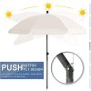 41oYyO9ynAL._AC_.jpg BelleMax Parasol de Jardin Exterieur 240 cm, Crème, Rond, avec Manchon de Sol & Tige Rotative & Housse de Protection, pour Marché/Balcon/Plage/Terrasse, Protection Solaire UV50 +