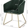 41p68Knz68S._AC_.jpg WOLTU 1 Chaise de Salle à Manger Chaise de Cuisine Chaise Salon en Velours,Fauteuil Chaise Pieds en métal doré,Vert Foncé BH271dgn-1