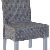 41pBqwtsfpL._AC_.jpg Tidyard Lot de 6 Chaises de Salle à Manger en Rotin Kubu et Bois de Manguier Fabrication à la Main Style Moderne Gris 46 x 61 x 93 cm