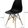 41pVRKLn6CL._AC_.jpg Classic - Chaise de salle à manger ou bureau avec pieds en bois, ergonomique, 54 x 46 x 82 cm, noir