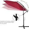 41r-sMW33dS._AC_.jpg CAMORSA Parasol Deporte, 3M Parasol Inclinable avec Manivelle, Parasol Étanche avec 8 Baleines Protection UV 50+ pour Piscine, Plage, Restaurants, Balcon, Rouge