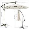 41r98IEXWL._AC_.jpg Novonova Parasol de Jardin Ø350cm H*L 400 × 260 cm Protection Solaire UV50+ Parasol de Balcon Parasol déporté inclinable avec Manivelle (Pied excl.) SY-PS835