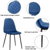 41rjbzCEKCL._AC_.jpg GOLDFAN Chaise en Tissu Lot de 4 Chaises de Cuisine Chaises Salle à Manger Chaises de Salon Chaise en Velours avec Pieds en Métal Bleu