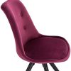 41s3cs9v2BL._AC_.jpg WOLTU 1 X Chaise de Salle à Manger en Velours BH196bd-1 Chaise de Salon Chaise de Cuisine Structure en Bois Massif,Bordeaux