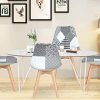 41st53m3KL._AC_.jpg Injoy Life Lot de 4 chaises de salle à manger modernes en patchwork avec pieds en bois massif et siège rembourré doux pour cuisine, salon, bureau, noir