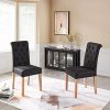 41uCFxeBYTS._AC_.jpg Yaheetech Lot de 2 Chaises de Salle à Manger avec Chêne Tissu Chaise de Salon Mobilier pour Bureau Cuisine Bar Réunion Hôtel 45,5 x 62 x 98,5cm Noir