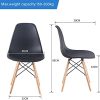 GrandCA Home Ensemble de 6 Chaises, Design Bois Chaise de Salle à Manger, Chaise de Bureau, Chaise de Salon (Noir-6chaise)