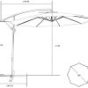 41wQTKQHxS._AC_.jpg CAMORSA Parasol Deporte, 3M Parasol Inclinable avec Manivelle, Parasol Étanche avec 8 Baleines Protection UV 50+ pour Piscine, Plage, Restaurants, Balcon, Rouge