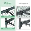 51vHUV992L.jpg Sekey Serre de Jardin 4 étages Étagère avec Bâche Amovible Balcon Terrasse Tente, Serre pour Les tomates, 69 x 49 x 158 cm, blanc&vert