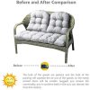 512pcs6ciWL._AC_.jpg Coussins d'été pour Banc de Jardin,Doux Coussin Banc Jardin Exterieur,Coussin Banquette Balançoire Fauteuil de Jardin 1 Assise 110x50cm + 2 Dossiers 48x48cm (Gris)