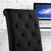 5139SlF4BcS._AC_.jpg Yaheetech Lot de 2 Chaises de Salle à Manger avec Chêne Tissu Chaise de Salon Mobilier pour Bureau Cuisine Bar Réunion Hôtel 45,5 x 62 x 98,5cm Noir