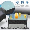 514z5lKmL7L._AC_.jpg LZQ Salon de Jardin Ensemble de Meubles de Balcon en rotin synthétique avec 2 fauteuils de Chaise, Table et Coussin Anthracite (Type-1)