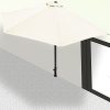 516Jhq6JTtL._AC_.jpg Demi-Parasol Ø 2,7 m Kingsleeve Hydrofuge Protection UV 50+ crème avec manivelle et Passage d'air sur Partie supérieure terrasse Balcon Jardin