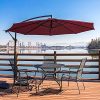 519oqHMZoFS._AC_.jpg CAMORSA Parasol Deporte, 3M Parasol Inclinable avec Manivelle, Parasol Étanche avec 8 Baleines Protection UV 50+ pour Piscine, Plage, Restaurants, Balcon, Rouge