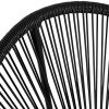 51AXXgHlhRL._AC_.jpg IDMarket - Lot de 2 fauteuils de Jardin Izmir Noirs Design Oeuf avec Cordage Plastique