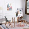 51BxXZE7oiL._AC_.jpg H.J WeDoo Lot de 4 Chaises Salle à Manger en Chêne, Rembourrée Scandinaves Chaise de Cuisine/Bureau avec Pieds en Bois Massif - Gris