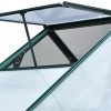 51ClgTSnO6L._AC_.jpg Outsunny Serre de Jardin Aluminium Polycarbonate 2,51 m² dim. 1,9L x 1,32l x 2,01H m Lucarne, Porte coulissante + Fondation Incluse alu. Vert Polycarbonate Transparent