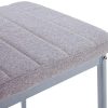 51DqdhMLU4L._AC_.jpg IDIMEX Lot de 4 chaises de Salle à Manger Nathalie piètement métallique Couleur Aluminium et revêtement en Tissu Gris