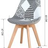 51ErfCxZDsL._AC_.jpg Injoy Life Lot de 4 chaises de salle à manger modernes en patchwork avec pieds en bois massif et siège rembourré doux pour cuisine, salon, bureau, noir
