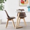 51G3uGHMdkL._AC_.jpg Life Interiors Lorenzo - Chaise Scandinave - Assise Rembourrée - Salle à Manger, Cuisine, Chambre (Marron, 4)