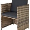 51H7DDb8geL._AC_.jpg TecTake Salon de Jardin en Résine Tressée 10 Places Housse de Protection 6 Fauteuils 4 Tabourets 1 Table