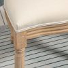 51HAq3D3CGL._AC_.jpg HOMCOM Lot de 2 chaises de Salle à Manger - Chaise de Salon médaillon Style Louis XVI - Bois Massif sculpté, patiné - Dossier cannage - Aspect Lin Beige