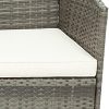 51I-r4oBZS._AC_.jpg DuraB Ensemble de meubles de balcon en polyrotin pour 2 personnes - 1 table et 2 fauteuils - Résistant aux intempéries - Pour jardin, balcon et terrasse (rotin gris)