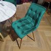 51JZtUbxqPL._AC_.jpg Selsey Briare - Lot de 2 chaises Salle à Manger pivotantes - Vert, Matelassées, Base d’Or, Pied en métal - Style Vintage