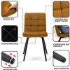 51KVzHT2trL._AC_.jpg HNNHOME® – Lot de 2 chaises de capitonnée Cubana avec pieds en acier solide, noir