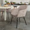 51MdH0a60L._AC_.jpg FurnLAB Lot de 2 chaises de salle à manger avec accoudoirs et pieds en métal Gris