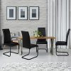 51O8h7NKs2L._AC_.jpg IDMarket - Lot de 4 chaises MIA Noires Pieds Noirs pour Salle à Manger