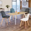 51SIR7zXZfL._AC_.jpg IDMarket - Lot de 4 chaises Mandy Mix Color Blanche, Bleu Canard, Grise et Noire