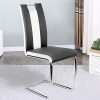 Lot de 6 Chaise de Salle à Manger Chaises de Maison en Forme d'arc à Dossier Unique pour Cuisine/Salle à Manger/Jardin (Noir-Blanc, 6)