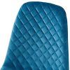JYMTOM Lot de 4 Chaises en Velours de Salle à Manger avec Pieds en Métal de Style Moderne (Bleu Claire)