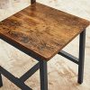 VASAGLE Chaise de Salle à Manger, Lot de 2, Sièges, Cadre en Acier, Style Industriel, pour Salle à Manger, Salon, Cuisine, Marron Rustique et Noir LDC092B01