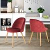 51WOfHLl5eL._AC_.jpg Herbalady Lot de chaises de salle à manger en velours au design simple et élégant, qui peuvent parfaitement correspondre à votre salle à manger, salon ou chambre à coucher (rouge, 2)