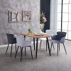 51WmUDN9fbL._AC_.jpg IDIMEX Lot de 4 chaises Catch pour Salle à Manger ou Cuisine au Design Retro avec Larges accoudoirs, Coque en Plastique Gris et 4 Pieds en métal laqué Noir