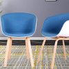 51YzNWzu1CL._AC_.jpg Muebles Home Lot de 2 chaises de salle à manger modernes et rétro avec coussin en lin et pieds en fer pour salle à manger, chambre à coucher