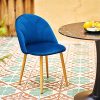 51dmuV2rpgS._AC_.jpg CO-Z 2 Chaises de Salle à Manger en Velours, Chaise de Cuisine Rembourrée en Velours, 2 Rétro Chaises en Tissu avec Pieds en Métal, Chaise Rembourré Scandinaves pour Maison Salon Chambre