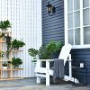 51iOWATipnL._AC_.jpg Outsunny Fauteuil de Jardin Adirondack Chaise Longue inclinable en Bois 97L x 73l x 93H cm Blanc