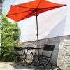 51jKv19aQvL._AC_.jpg Angel Living 270 cm Semi - Parasol de Jardin, Résistant aux UV 50+, Demie Rond Ombrelle Contre Le Mur idéal pour Balcon, Terrasse, Jardin (Terre Cuite).
