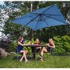 51kSboEFEL._AC_.jpg Uniprodo Parasol De Jardin Protection Solaire UNI_Umbrella_2SQ250BL (Bleu, Rond, Rotatif, Acier, Polyester, Ø 250 cm, Filtre UV)