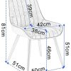 Lestarain Lot de 2 Chaises de Salle à Manger avec Dossier Chaise de Cuisine Rétro Chaise de Salon Assise en Similicuir et Pieds en Métal,Brune