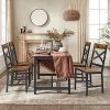 VASAGLE Chaises de Salle à Manger, Lot de 2, Sièges de Cuisine, Cadre en Acier, Ergonomique, Style Industriel, pour Salon, Cuisine, Marron Rustique et Noir LDC094B01