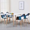 51lgkRJjklL._AC_.jpg Uderkiny Lot de 2 chaises chaises Patchwork avec accoudoirs, Postuler à Cuisine Salon Salle à Manger Chambre, etc. (Bleu)